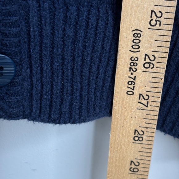 VTG 90s Granny Cardigan M Northern Reflections Navy Floral 3D Texture Cottage - Picture 6 of 9